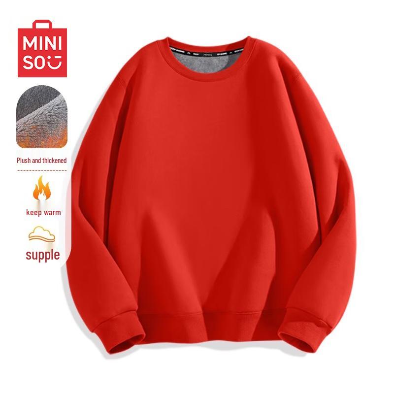 MINISO Men's Casual Round Neck Pullover Sweatshirt
