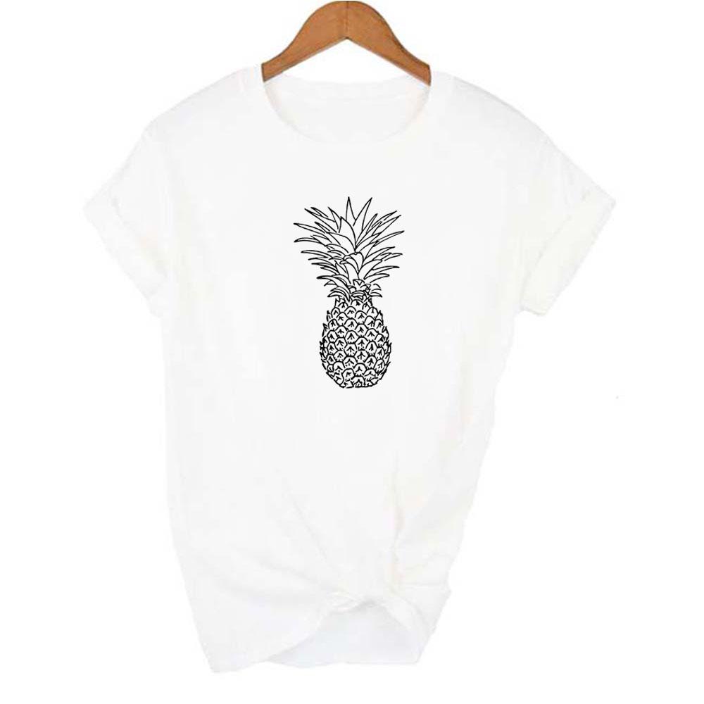 Fashion Summer Pineapple Fruits Women S Funny Cute T Shirt Lover Casual Short Sleeve Graphic Tees