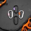 Aluminium Karabiner 4 Stück Heavy Duty Clip, Legierung Outdoor Schlüsselanhänger Karabiner, D-förmige Metallhaken Schnalle für Wasserflasche, Schlüssel, Rucksack