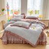 Pure Cotton Double-layer Yarn Quilt Cover Bed Skirt Lace Single-piece Three-piece Four-piece Set Four-season Universal Bed Sheet Quilt Cover