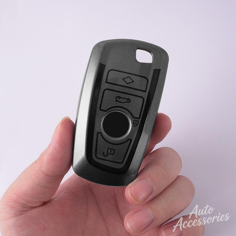 BOHQ2 Car Key Case Cover Protect Shell For BMW 1 2 3 5 7 Series X1 F48 X3 G20 X4 X5 G05 X6 F16 M40i M440i G02 G31 G23 F34 F15 Keychain