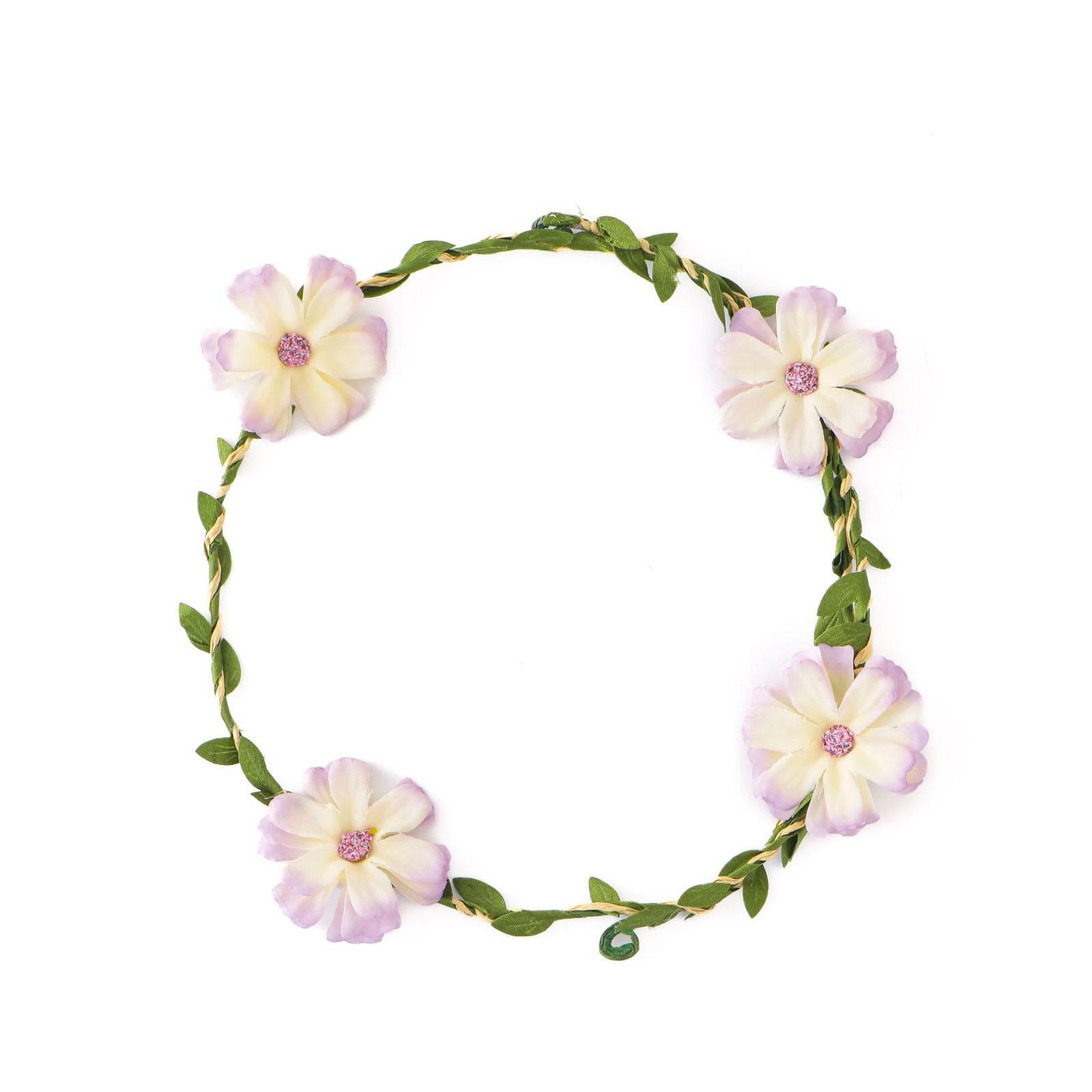 

Венок в лесном стиле, красивые искусственные цветы, аксессуары, венок One Size фиолетовый