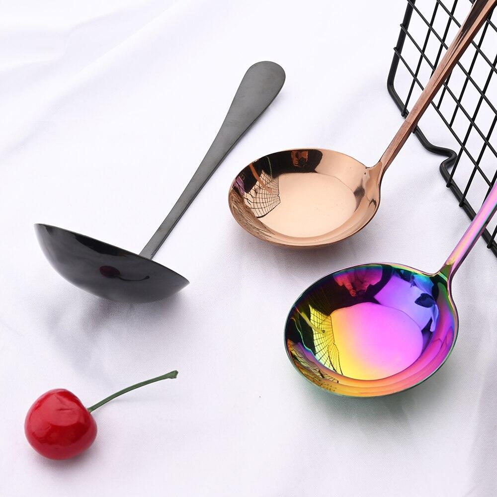 Accessoires pour la maison, ustensiles de cuisine, cuillère à soupe, Restaurant, Table à fond profond en acier inoxydable, dîner à Long manche, multi-usages