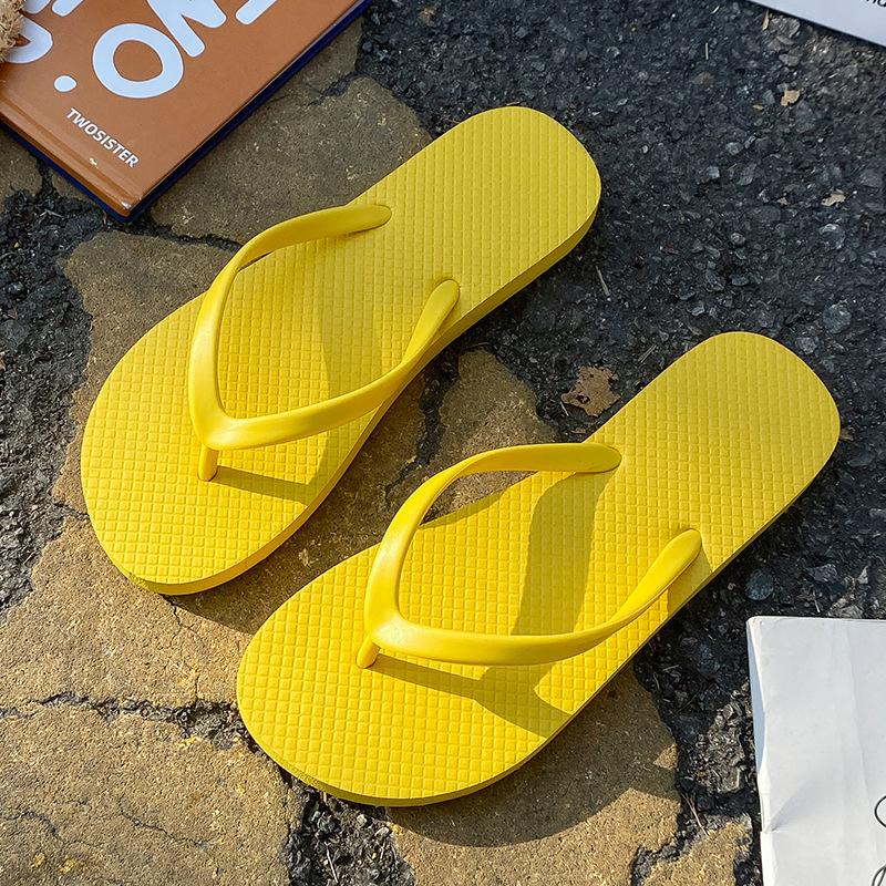 new colorful flip-flops bathing non-slip pinching feet summer travel couple portable cool slippers women's