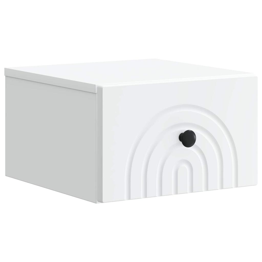 Wall Mounted Nightstand White 33 x 34.5 x 20 cm Particleboard