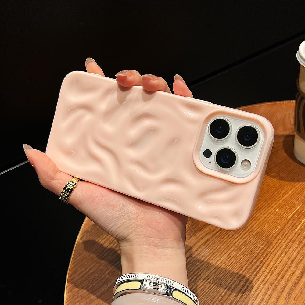 Luxury Glossy Candy Color Silicone Soft Case For iPhone 16 15 14 Plus 13 12 11 Pro Max Anti-Slip Lines Cover Shockproof Shell