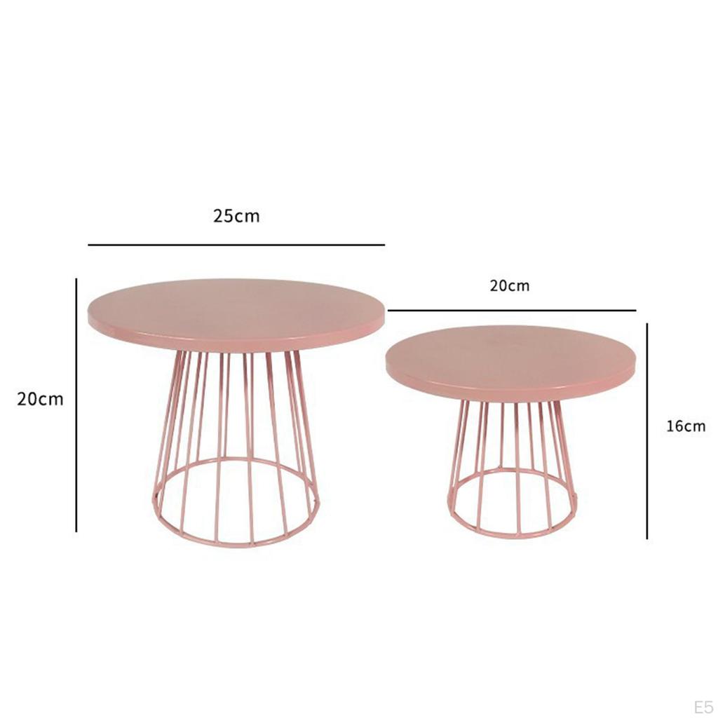 2 Pieces Dessert Display Plate Decor Storage Tray for Wedding Cafe Baking Celebration