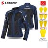 LYSCHY Motorcycle Jacket Pants Summer Mesh Breathable Motorbike Jacket Men Women CE2 Level Protective Anti-fall Motocross Jacket