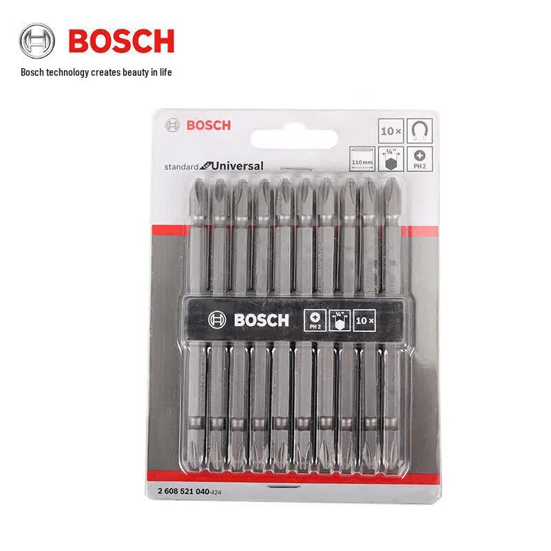 Bosch PH2 Double-Head Magnetic Impact Screwdriver Bit, 65mm CN plug (adapter included)