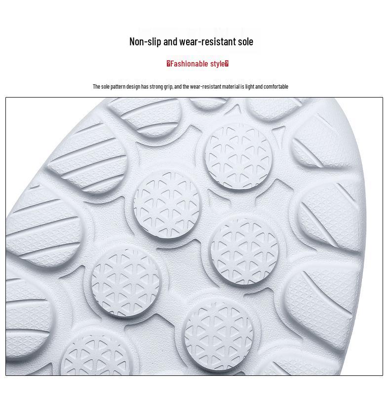 Men's Mesh Breathable Slip-on Casual Lightweight Shoes, Plus Size, Thick Sole, Outdoor Sports Footwear