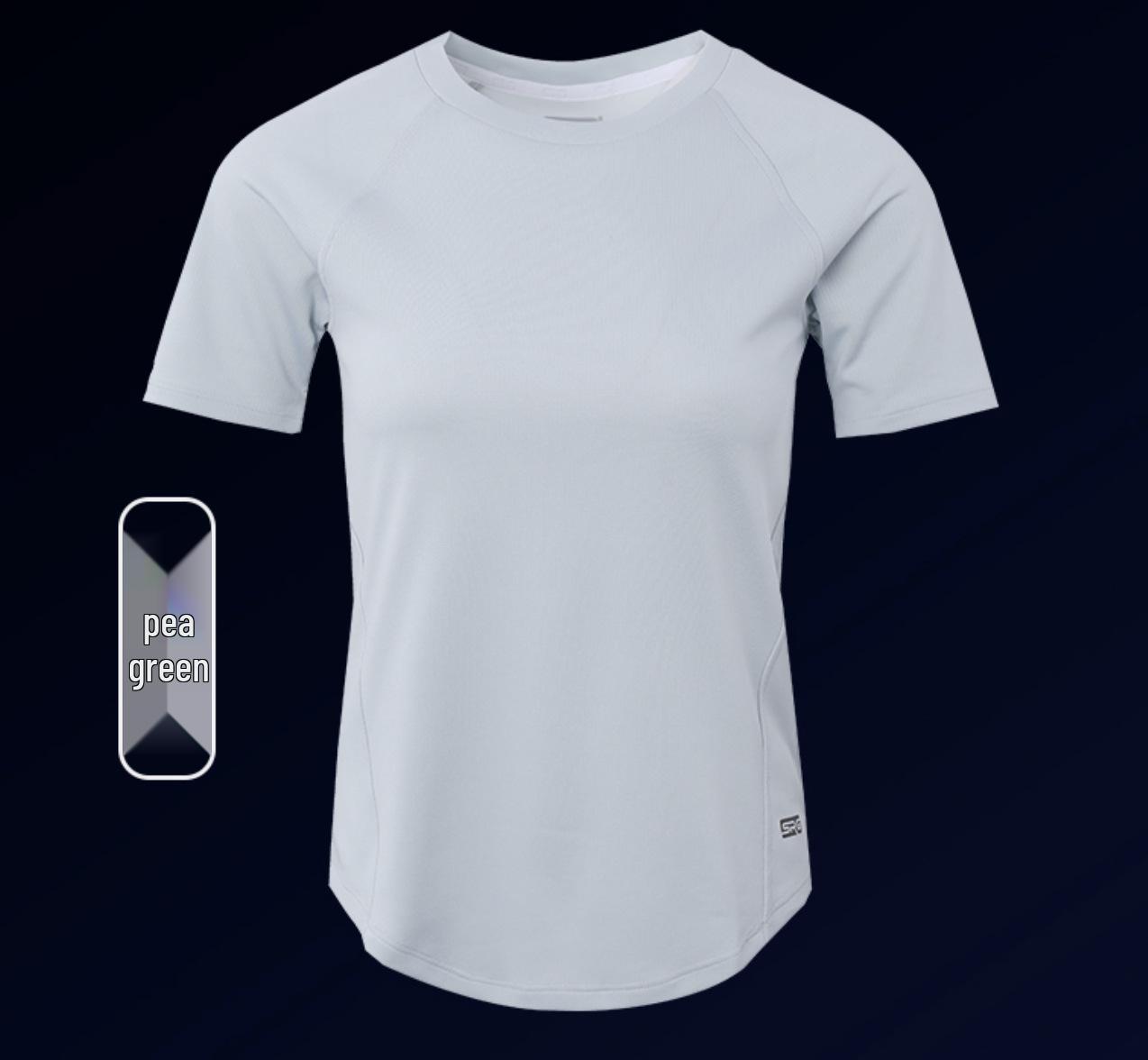 

Женская спортивная футболка слим-фит, быстросохнущая, антибактериальная - Дышащая, влагоотводящая, летняя, с коротким рукавом для бега на открытом воздухе XXL - up to 140 jin