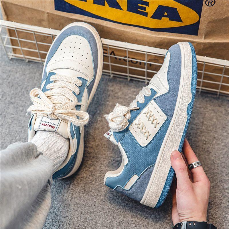 Studentské ležérní výklenkové designové nízké pánské boty na prkno retro ležérní malé bílé boty sto s výklenkovým smyslem pro design pánská sportovní obuv