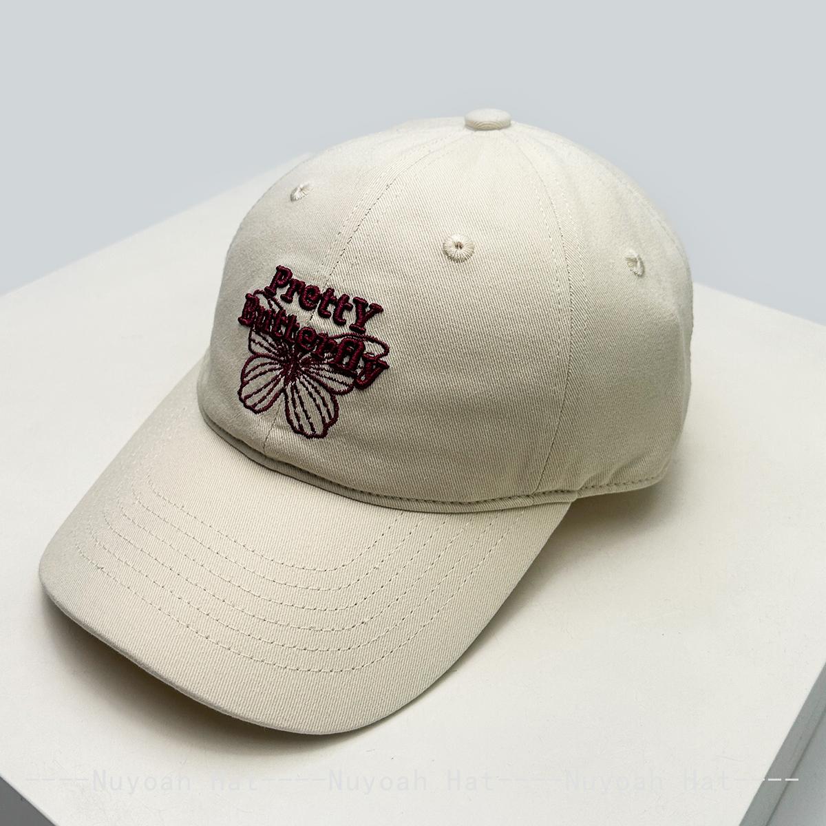 

Style Butterfly Letter Prints Embroidery Baseball Caps Sun Protection Sweet All-Match Outdoor Use Peaked Hats Fashion Casual Personalized Latest 52-60cm