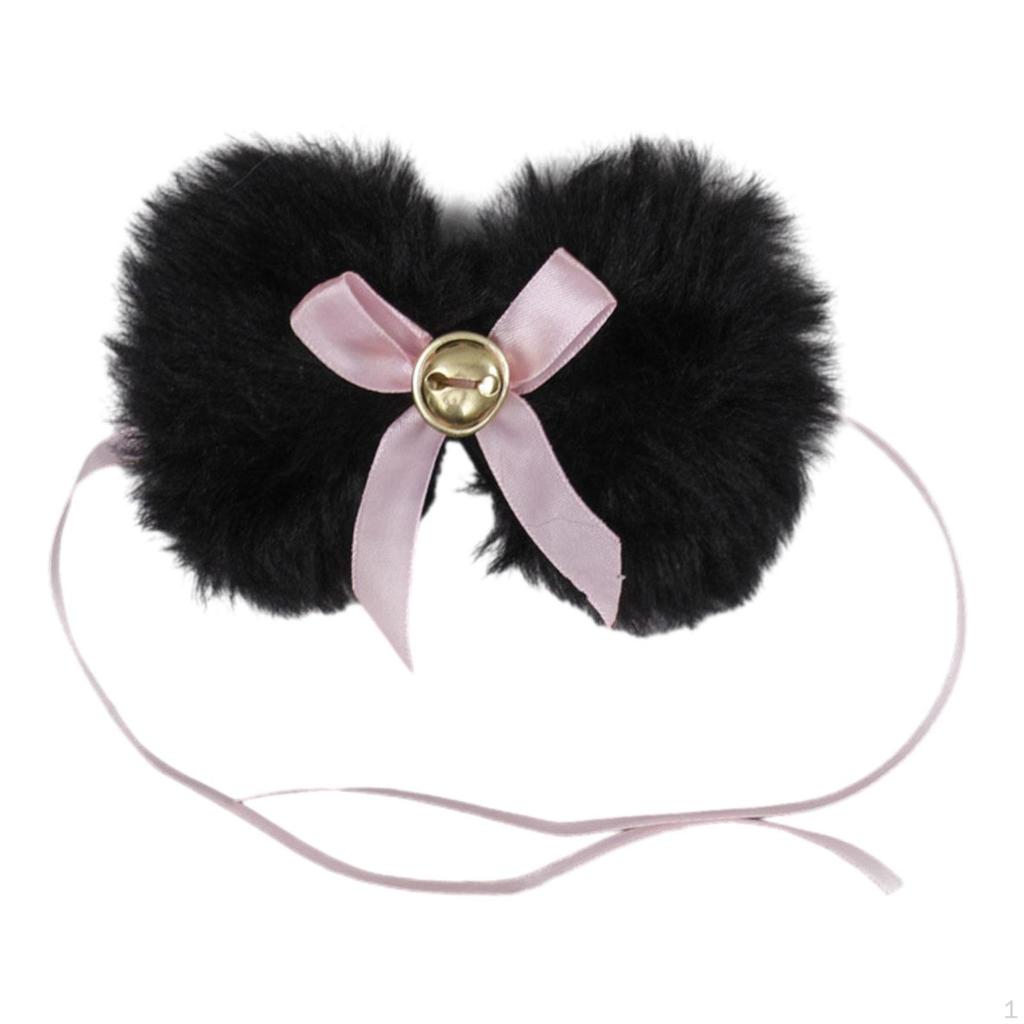 Bell Choker for Women, Lolita Neck Bow, Girls Sweet Lovely Party Accessories, Furry
