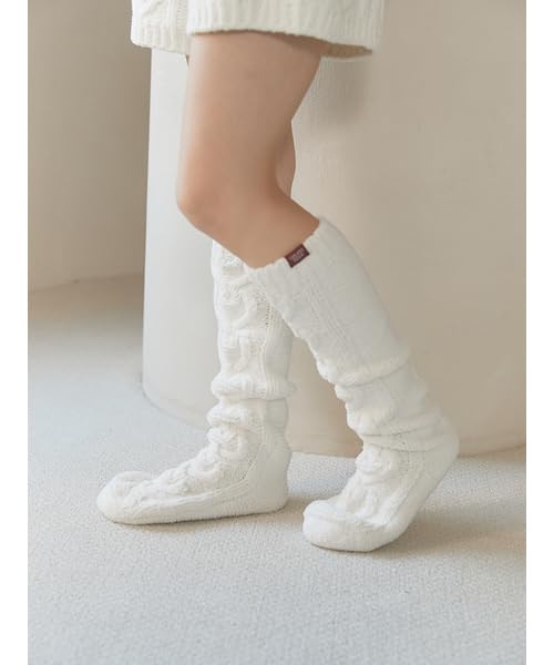 Gelato Pique Valentine Heart Aran Long Socks PWGS251694 CRM Women's