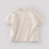 Summer Boys' Short Sleeved T-shirt White Children's T-shirt Half Sleeved Solid Color Top