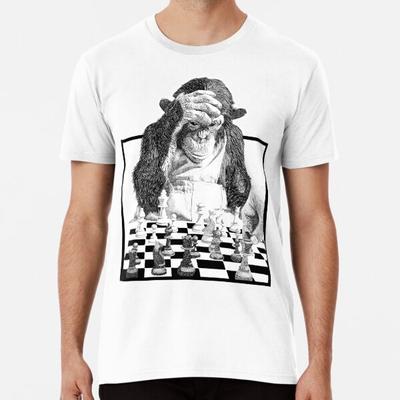 Affe Schach spielend T-Shirt S-5XL Bestes T-Shirt