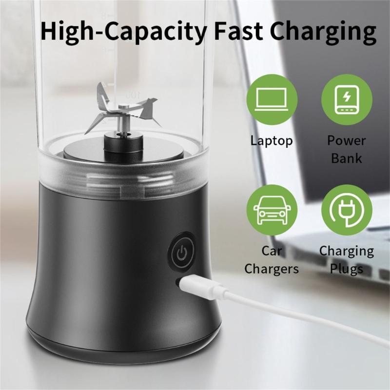 Practical Plastic Juicer Machine with Detachable Parts Easy Cleaning Juicing Tool Travel Juices Maker Plastic Texture