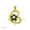 European and American new sports style kicked into the world standard football drip oil colored zircon inlaid necklace pendant