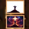 Jesus Lampe Licht Jesus Lampe Aufleuchtendes Bild Inspirierende Christliche Wandkunst Gemälde Dekoration Für Zuhause Wohnzimmer Schlafzimmer