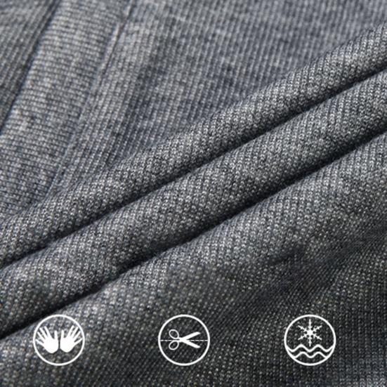 Herren Herbst Winter Pullover Revers ärmellos einreihig einfarbig gefälschte zweiteilige elastische Knöpfe lässig gestreift Plus Größe mittellange Herren