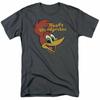 26 Woody Woodpecker Retro Logo T-Shirt Herren Lizenziert Cartoon Merchandise Anthrazit Unisex T-Shirt
