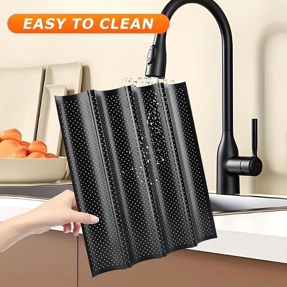 תבנית בגט מחוררת Nonstick תבנית אפיית לחם צרפתי תנור טוסטר 2/3/4 חריצים כיכרות כיכר תבנית אפייה טוסט בישול אופים