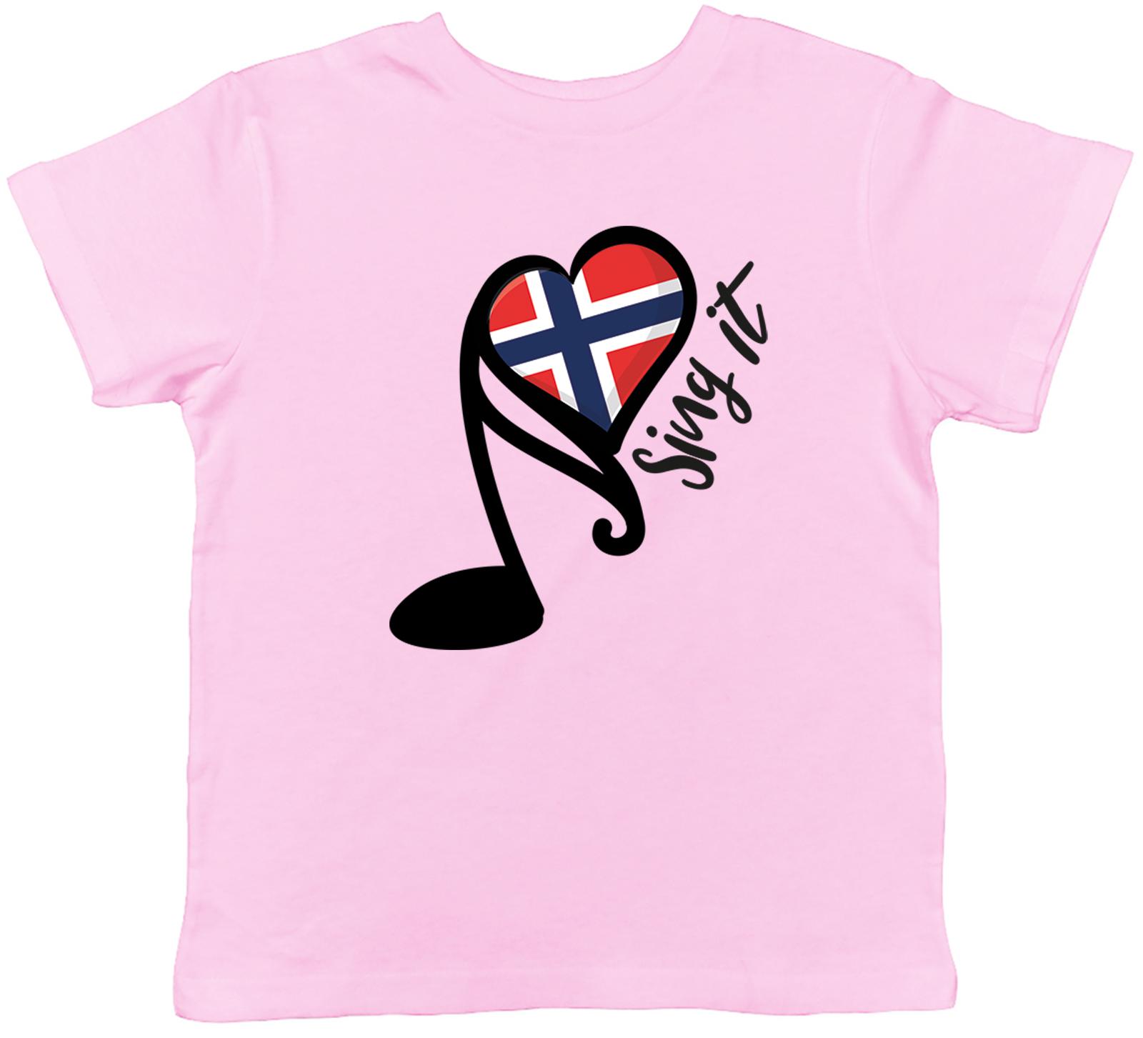 

Norway Song Contest Kids T-Shirt Music Singing Childrens Boys Girls Gift 100