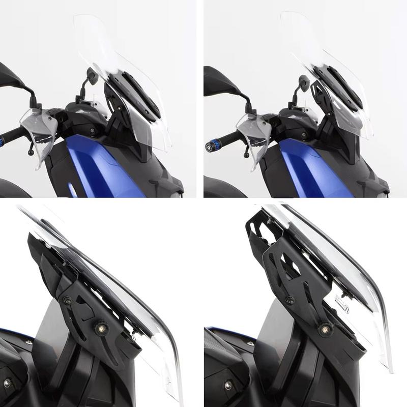 

Motorcycle windshield adjustable bracket deflector glass adjuster for BMW C400X C 400X C400 X чорний