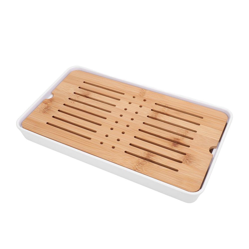Water Storage Drainage Chinese Tea Tray Rectangular Shape Water Storage Tray For Home Office