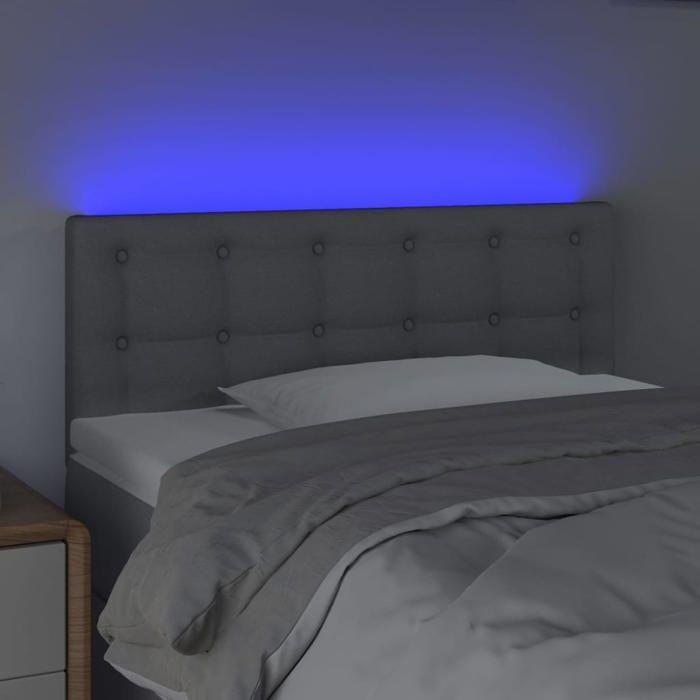 VidaXL LED Headboard Bedroom Furniture Single Bed Accessory Headboard Interior Light Grey 3122028
