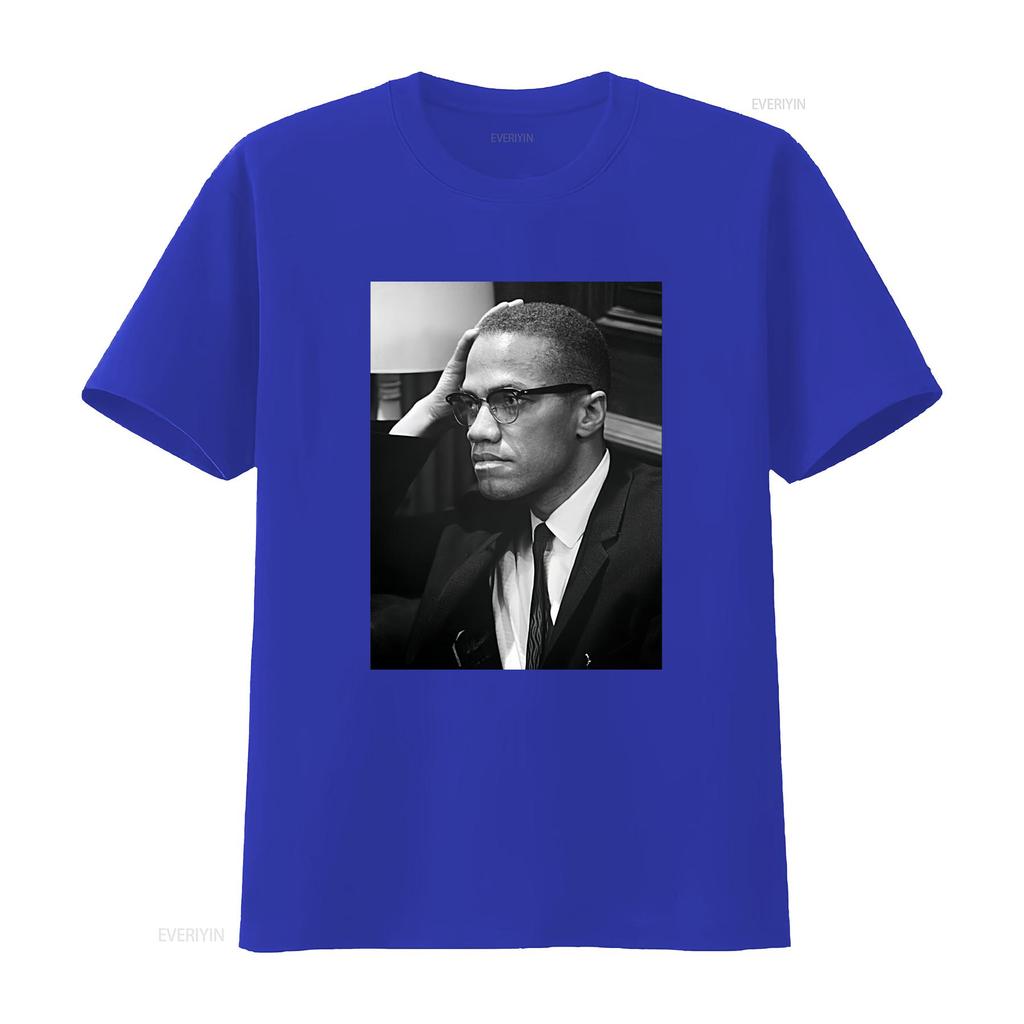 MALCOLM X T shirt For father day new color vintage Washed fashion Comfortable Versatile Casual streetwear designer clothes