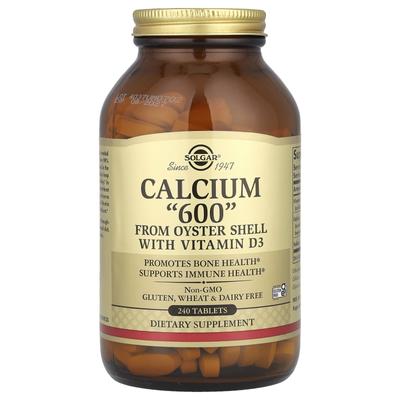 Solgar, Calcium “600” Extracted from Oyster Shells, Contains Vitamin D3, 240 Tablets