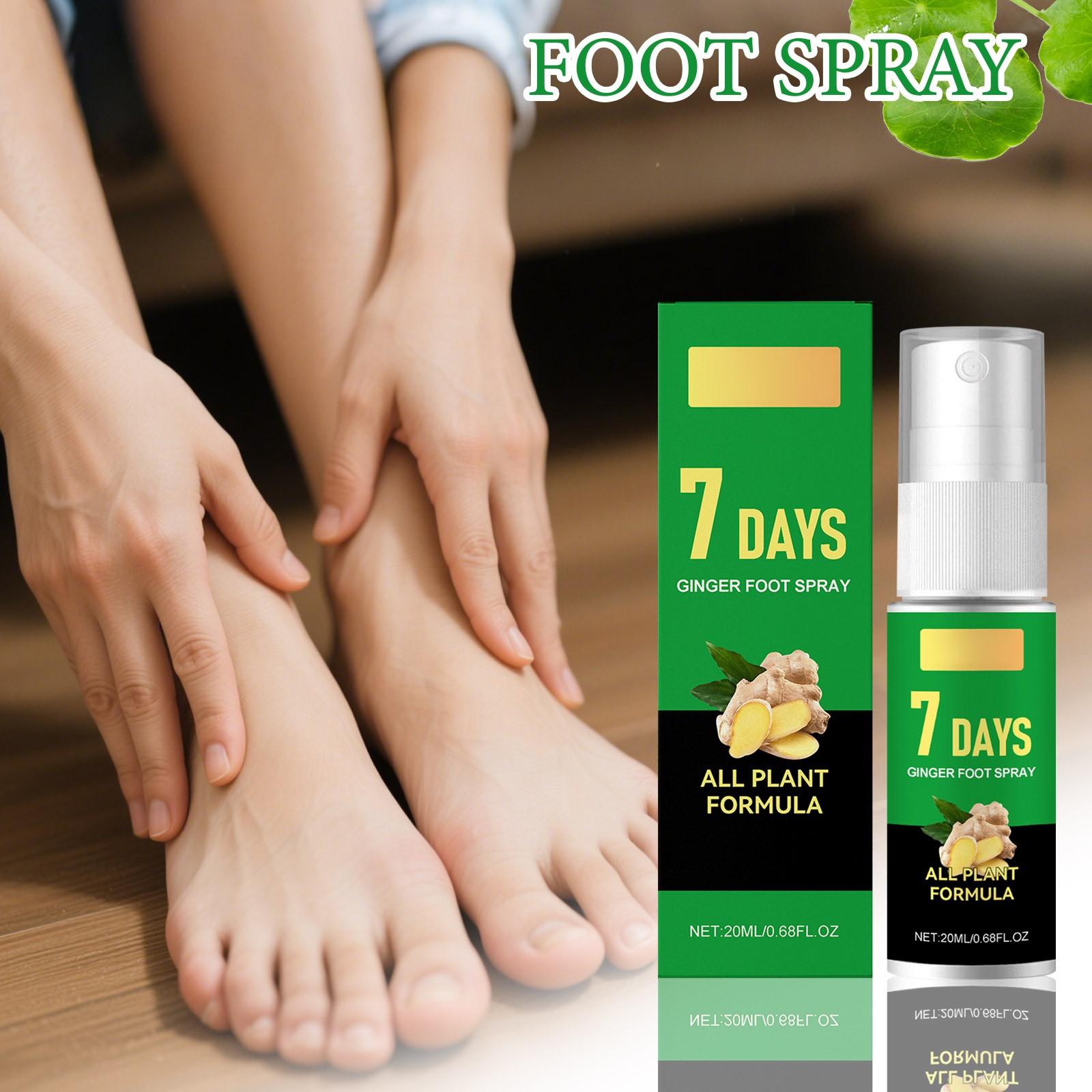 

Спрей для ног 7 дней Спрей для ухода за ногами на растительной основе Портативный спрей для ног, 20 мл One Size