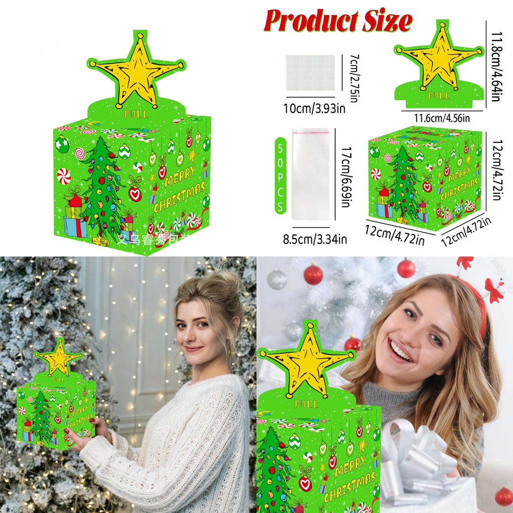 Gift Christmas Scene Box With Gold Star For Festive Gift Giving Celebration And