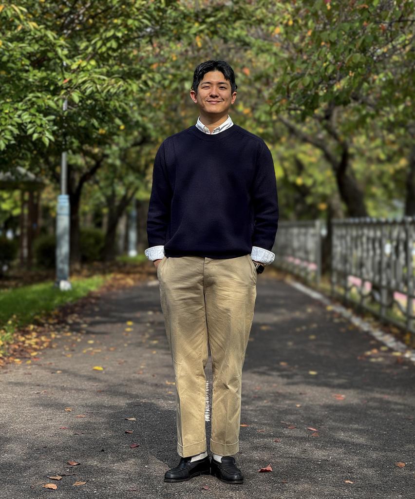 CUZNELLO Soft Saddle Crewneck Knit_Navy
