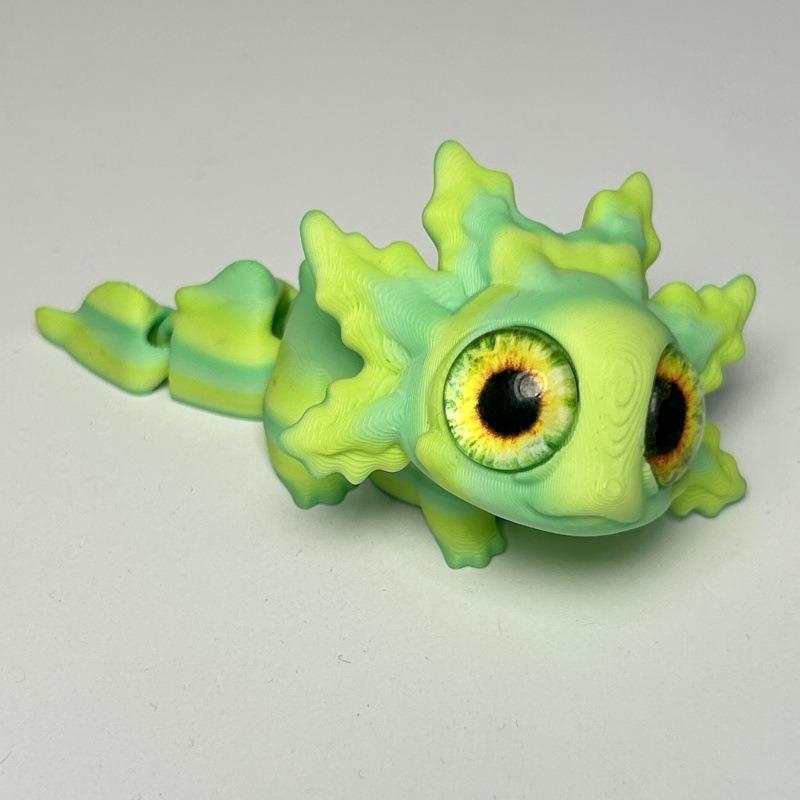 3D-gedruckte Salamanderfiguren Tierspielzeug Mehrgelenkig beweglich Simulationsaugen Fidget-Spielzeug Wohnaccessoires Schreibtischdeko Kindergeschenk
