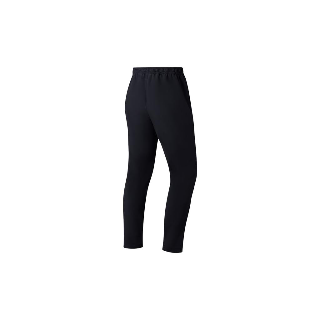 Li-Ning Fitness Series Solid Color Elastic Waist Slim Fit Casual Knitted Sports Pants Men Pants Black AYKT057-1