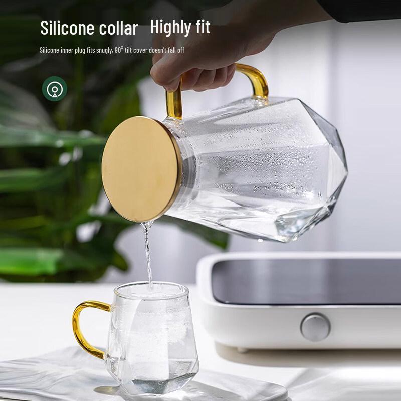 ZISIZ Heat-Resistant Glass Water Pitcher