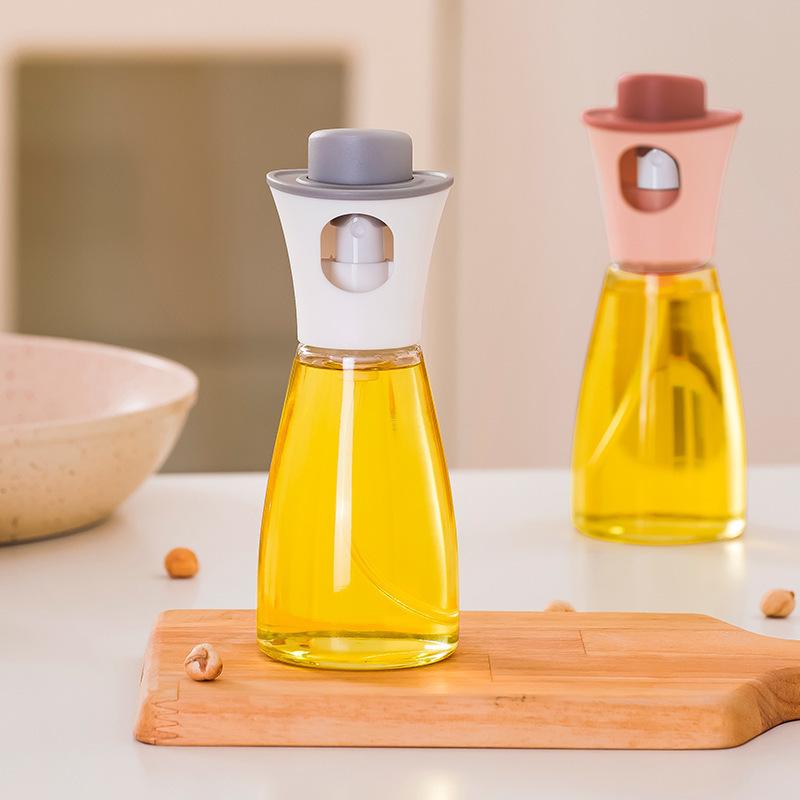Kitchen Set Oil Dispenser Mist Household Olive Oil Glass Spray Oil Sprayer Kitchen Fat-reducing Air Pressure Oiler