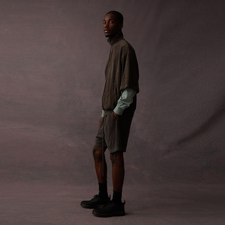 Fear of God Essentials Drop 2 Spring/Summer 2023 Long Sleeve Half-Zip Mid-Length Shirt Men Tops Off-Black 125BT224090F