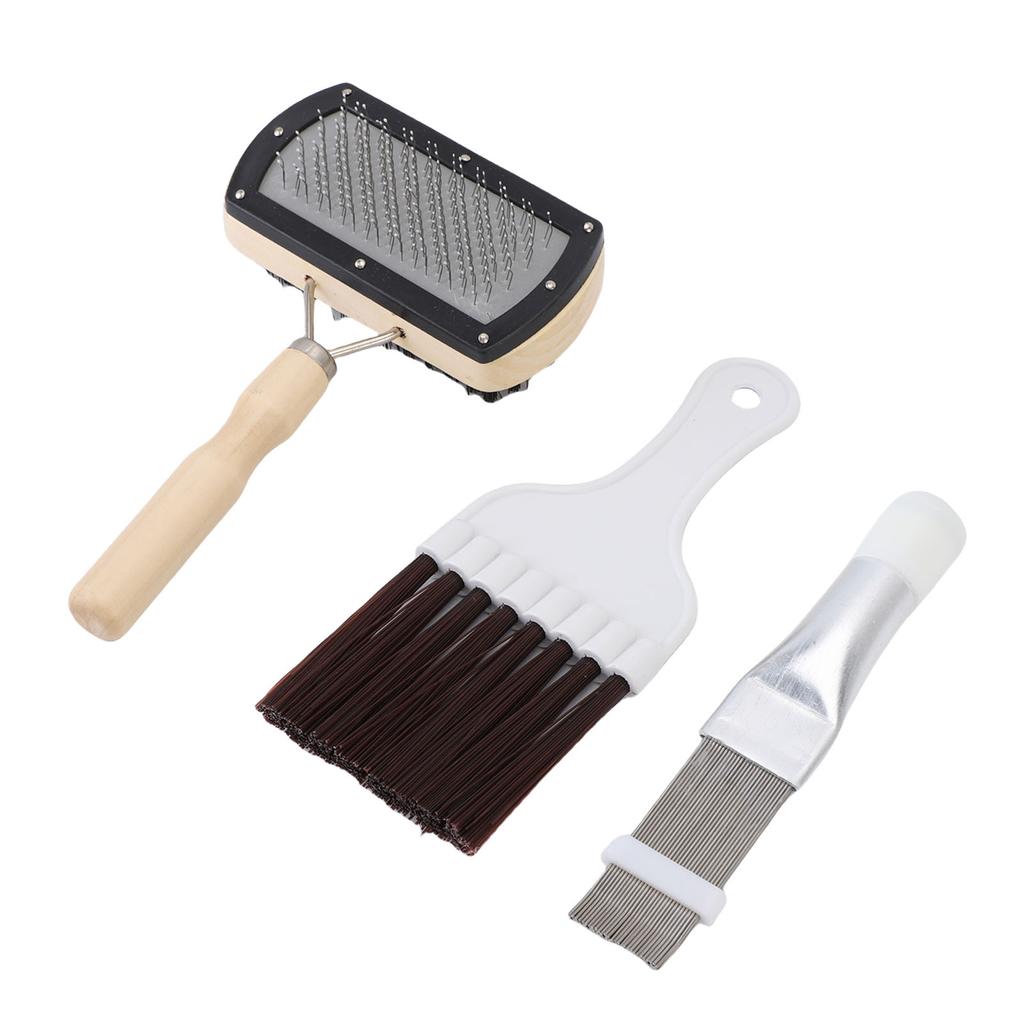 3 Pieces Air Conditioner Condenser Fin Cleaning Brush Refrigerator Coil Cleaning Whisk Brush Stainless Steel Air