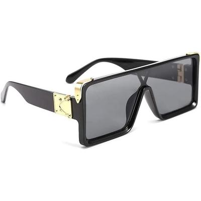 Gafas de sol cuadradas retro Dervin de gran tamaño para hombre y mujer