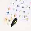 Bronzing Painted Nail Art Sticker 3D Adhesive Self-Adhesive Waterproof Nail Sticker Abstract Butterfly Line Gold Nail Sticker