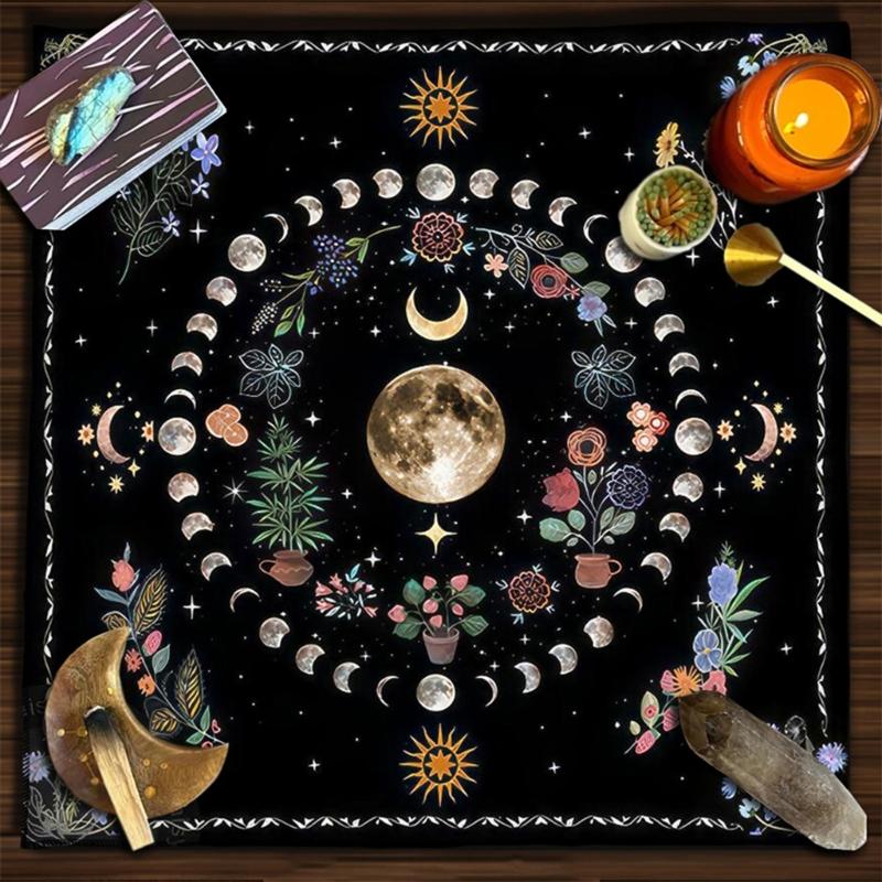 50x50/60x60/75x75cm Tarot Tablecloth Mat Geometric Divinations Table Cloth Board Game Oracles Card Pad Rune Support Mat