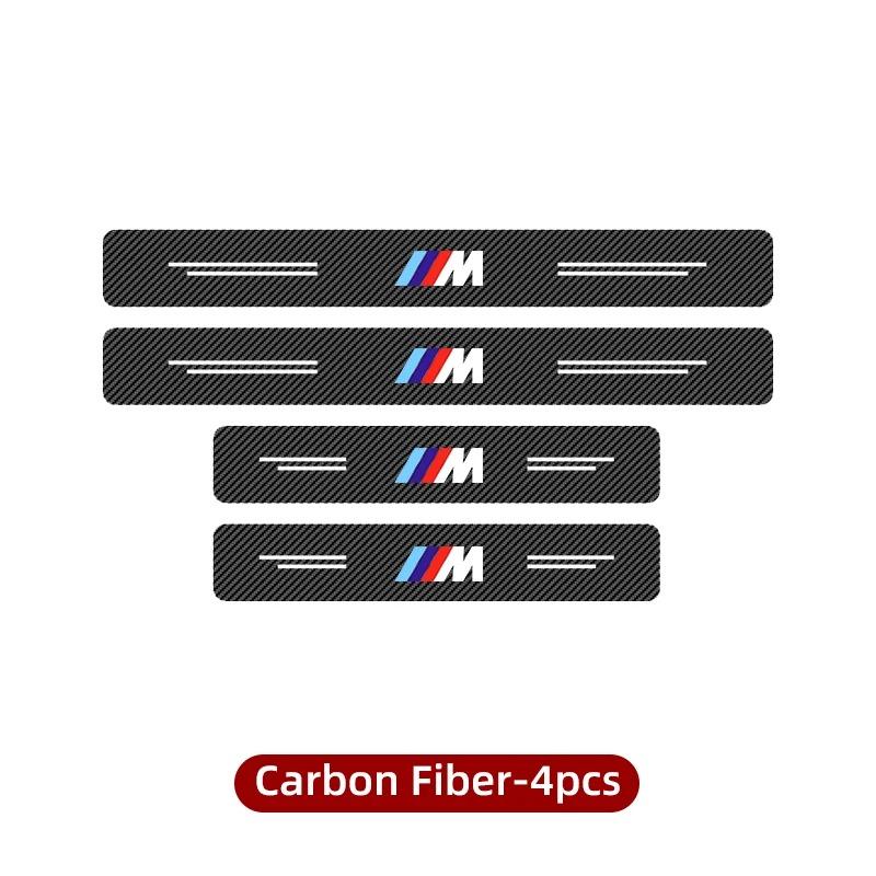 4Pcs Car Door Threshold Carbon Fiber Scuff Plate Sticker Accessories For BMW Performance F25 F26 F15 F16 E90 E91 E92 E60 E84 CM5