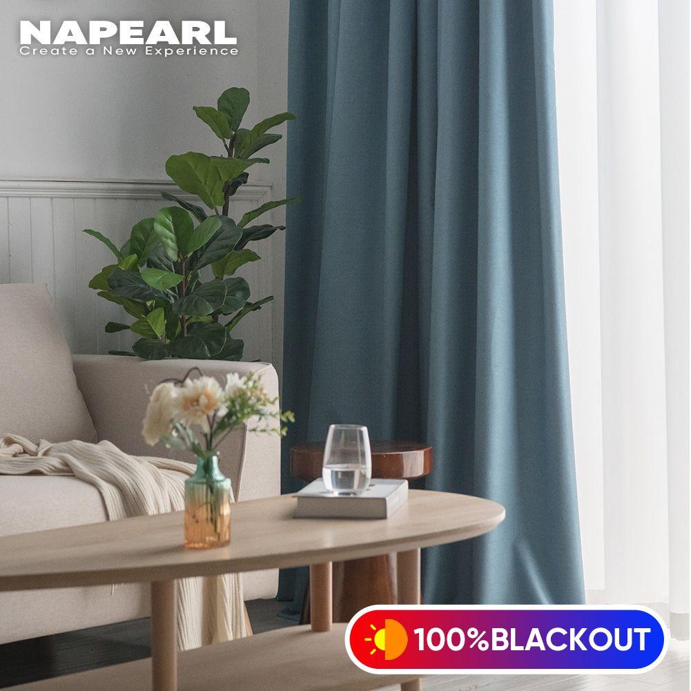 1PC NAPEARL 100% Blackout jednokolorowa pościel zasłona okienna do sypialni nowoczesny typ pierścienia zasłony zasłona do salonu do wystroju domu