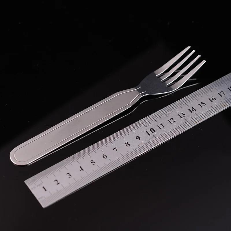 4pcs/set Portable Stainless Steel Tableware Fold Knife Utensil Spoon Set Spoon Fork Knife Dinnerware Camping Cooking Flatware