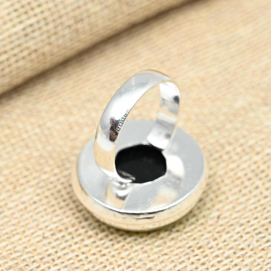 Inel cu piatră prețioasă opală triplet galben australian din argint 925 Bijuterii lucrate manual Cadou de Crăciun