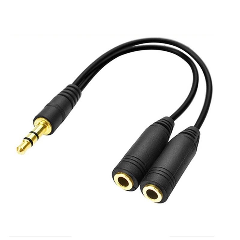 Double Port 3.5mm Sound Y Splitter Cable Simultaneous Sound Transmission Perfect for Smartphones Tablets and Laptops